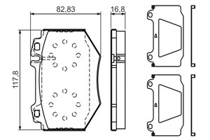 Bremseklosser sett, Foran, MERCEDES-BENZ S-KLASS [W220], 003 420 33 20, 003 420 61 20, 004 420 06 20, 34206120, 44200620, A 003 420 33 2