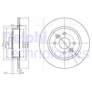 Bremseskive, Bakaksel, KIA CERATO Sedan, CERATO Sedan I, SHUMA I, SHUMA II, SHUMA Sedan II, 0K2AA26251, 0K2AA-26-251, 0K2AA26251A, 0K2AA
