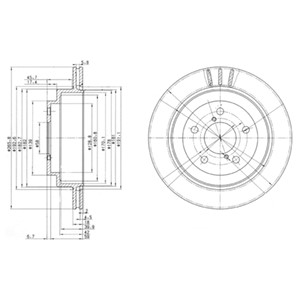 Bremseskive, Bakaksel, SUBARU, 26310-AA111, 26310-AA112, 26310-AA150