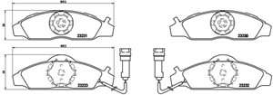 Bremseklosser sett, Framaksel, DAEWOO,SSANGYONG, 4813005100