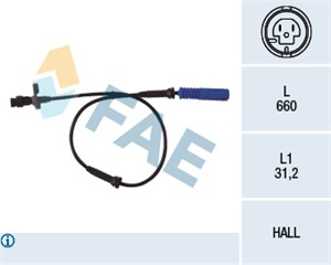 Sensor, hjulturtall, Framaksel, BMW 5 [E39], 5 Touring [E39], 34 52 0 025 723, 34 52 1 165 534, 34 52 6 756 375, ALS-442