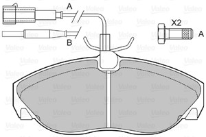 Bremseklosser sett, Bakaksel, Framaksel, CITROËN,FIAT,PEUGEOT, 425116, 4251-16, 425117, 4251-17, 425451, 4254-51, 71752980, 9945788