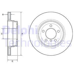 Bremseskive, Bakaksel, BMW 7 [E65, E66, E67], 34216765887, 34216864050