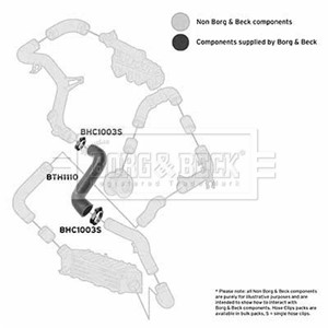 Ladeluftslange, Nede, Senter, SEAT CORDOBA, CORDOBA Vario, IBIZA II, VW CADDY Minibus, minivan II, CADDY Skåp/stor limousine II, 6K0145