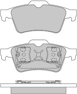 Bremseklosser sett, Bakaksel, FORD,NISSAN,RENAULT,VOLVO, 44060-AV625, 44060-AV725, 7701 206 609, 7701 207 968, 7701 207 996
