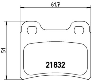 Bremseklosser sett, Bakaksel, FORD,KIA,VW, 0K20H3323Z, 0K2Y233671, 377698451, 6500959, 7114005, 91AB2M008BC, 91AB2M008BD