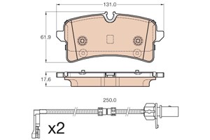 Bremseklosser sett, Bakaksel, AUDI A8 D4, 4H6 698 451