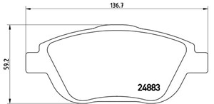 Bremseklosser sett, Framaksel, CITROËN,DS,OPEL,PEUGEOT, 1607083180, 1611140580, 161140580, 1611837880, 1613192580, 1617275680, 162903838