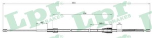 Kabel, parkeringsbremse, Bak, Høyre, Venstre, SEAT,SKODA,VW, 6Q0609721B, 6Q0609721D, 6Q0609721H, 6Q0609721J, 6Q0609721M