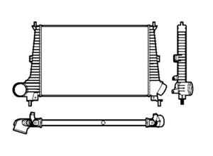 Ladeluftkjøler, SAAB 9-5, 9-5 Kombi, 4576039, 4726568, 8E0 121 403 D