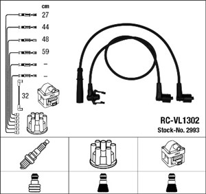 Tennledningssett, VOLVO 440, 460, 480, 3342 8467, 77 00 741 025