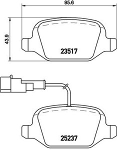 Bremseklosser sett, ALFA ROMEO MITO, 71770108, 77365752, 77365858
