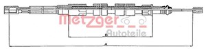 Kabel, parkeringsbremse, Bak, Høyre, Venstre, VW TRANSPORTER Buss III, TRANSPORTER Flak/chassi III, TRANSPORTER Skåp III, 251 609 701, 2