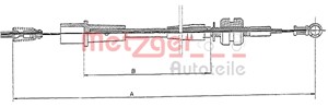Gasskabel, OPEL ASTRA F, ASTRA F Cabriolet, ASTRA F Halvkombi, ASTRA F Kombi, ASTRA F Skåp / kombi, 847051