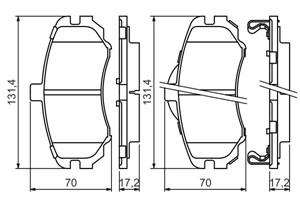 Bremseklosser sett, Framaksel, HYUNDAI ELANTRA III, ELANTRA Sedan III, 58101 2DA50, 581012DA50