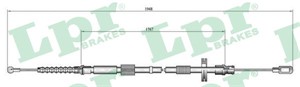 Kabel, parkeringsbremse, Bak, Venstre, AUDI A4 B6, A4 B6 Avant, A4 B6 Cabriolet, A4 B7, A4 B7 Avant, A4 B7 Cabriolet, SEAT EXEO, EXEO ST