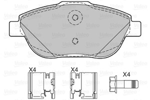 Bremseklosser sett, Framaksel, CITROËN,DS,OPEL,PEUGEOT, 1607083180, 1611140580, 1617293780, 1629038380, 1647863580, 3649095