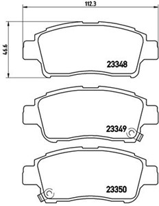 Bremseklosser sett, Framaksel, TOYOTA ECHO Sedan, YARIS, 0446552030, 0446552031, 0446552032, 0446552052, 0446552070, 0446552130, 0446552