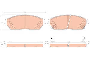 Bremseklosser sett, Framaksel, TOYOTA AURION, CAMRY Sedan, 04465-06090