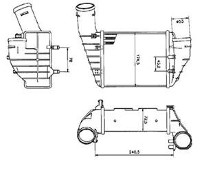 Ladeluftkjøler, Høyre, AUDI A4 B5, A4 B5 Avant, SKODA SUPERB I, VW PASSAT B5, PASSAT B5 Variant, PASSAT B5.5, PASSAT B5.5 Variant, 05914