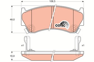 Bremseklosser sett, Framaksel, NISSAN ALMERA I, ALMERA Hatchback I, 41060-0M8X2, 41060-0M8X3, 41060-0M8XC, 41060-1N060, 41060-1N090, D10