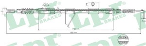 Kabel, parkeringsbremse, Bak, Venstre, NISSAN TERRANO II, 1954196, 1961868, 365310F001