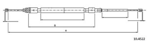 Kabel, parkeringsbremse, Bak, Høyre, Venstre, CITROËN C2, PEUGEOT 1007, 4745.W3, 4746.15, 9680318880