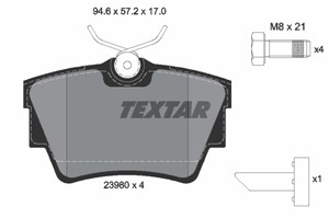 Bremseklosser sett, Bakaksel, FIAT,NISSAN,OPEL,RENAULT,VAUXHALL, 1605199, 4406000Q2E, 4406000QAF, 440607091R, 440607337R, 4414029, 44145