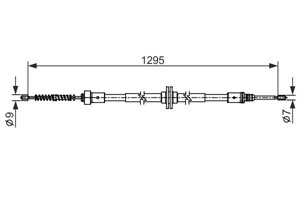Kabel, parkeringsbremse, Bak, Høyre, Venstre, SMART FORTWO Cabriolet, FORTWO Coupé, 453 420 02 85, 4534200285, A 453 420 02 85
