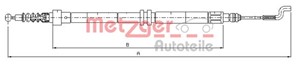 Kabel, parkeringsbremse, Bak, Høyre, Venstre, VW TRANSPORTER Buss IV, TRANSPORTER Flak/chassi IV, TRANSPORTER Skåp IV, 7D0 609 701