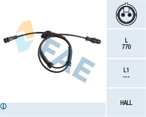 Sensor, hjulturtall, Framaksel, RENAULT, 82 00 446 282