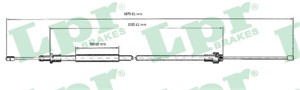 Kabel, parkeringsbremse, Bak, Høyre, CITROËN,PEUGEOT, 4745R0, 96391792