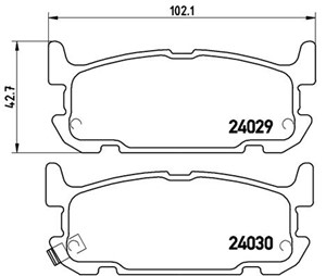 Bremseklosser sett, Bakaksel, MAZDA MX-5 II, N0Y72648ZA, N0Y72648ZB, N0Y7648Z, N0Y7648ZA, N0Y92643ZC, NCY32643Z, NCY32643ZA