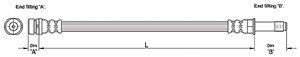 Bremseslange, Foran, Høyre, Venstre, FORD C-MAX, FOCUS II, FOCUS Cabriolet II, FOCUS C-MAX, FOCUS Sedan II, FOCUS Turnier II, 1223474, 1