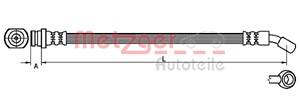 Bremseslange, Foran, Framaksel høyre, Høyre, SUZUKI JIMNY Terrängbil täckt, 5154081A00