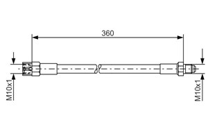 Bremseslange, Bakaksel, framaksel, Høyre eller venstre, AUDI,MERCEDES-BENZ,VW, 001 428 88 35, 123 428 02 35, 281 611 771 C, 431 611 707,