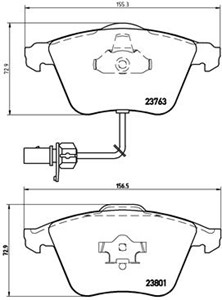 Bremseklosser sett, Framaksel, AUDI,SEAT, 4E0698151F, 4E0698151M, 4F0698151A, 8E0698151G, 8E0698151L