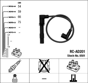 Tennledningssett, AUDI A3, SKODA OCTAVIA I, OCTAVIA Combi I, VW PASSAT B5, 06A 905 409 D