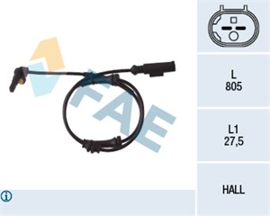 Sensor, hjulturtall, Framaksel, FIAT FIORINO Skåp/stor limousine, LINEA, QUBO, 51763164