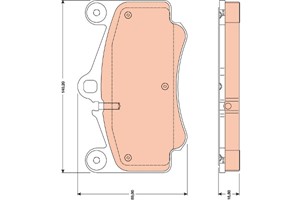 Bremseklosser sett, Framaksel, PORSCHE 911, 911 Cabriolet, 911 Targa, 996 351 949 11, 996 351 949 12, 997 351 949 02