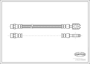 Bremseslange, Bakaksel, AUDI A8 D2, 4D0611775G