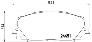 Bremseklosser sett, Framaksel, DAIHATSU CHARADE VIII, TOYOTA PRIUS C, YARIS, YARIS / VIOS Sedan, YARIS Skåp/halvkombi, 044650D110, 04465