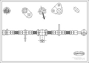 Bremseslange, Framaksel høyre, Høyre, HONDA ACCORD IV, ACCORD VI, ACCORD Coupé IV, ROVER 600 I, 01464SM4010, 46410SM1003, 46410SM4013, 4