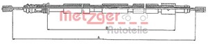 Kabel, parkeringsbremse, Bak, Bakre venstre, Venstre, PEUGEOT 205 I, 205 II, 205 Cabriolet I, 4745.67