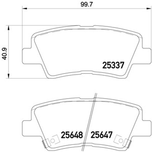 Bremseklosser sett, Bakaksel, HYUNDAI GRANDEUR, KIA OPTIMA, SSANGYONG KORANDO, TIVOLI, XLV SUV, 48413350D0, 583022TA40, 583022TA60, 5830