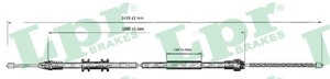 Kabel, parkeringsbremse, Bak, Venstre, NISSAN KUBISTAR Skåp, RENAULT KANGOO, KANGOO Express, 7700311698