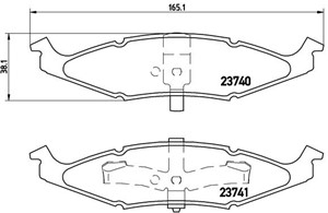 Bremseklosser sett, CHRYSLER NEON, DODGE NEON, NEON Coupé, PLYMOUTH NEON Coupé, NEON Sedan, 0000K04762550, 04762550, 4762550, K04797411