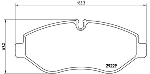 Bremseklosser sett, Framaksel, IVECO, 42555881, 42576975, 500055563, 5801268962, 5801268964