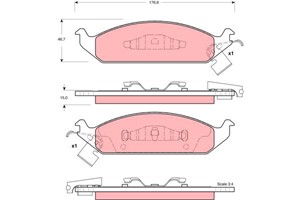 Bremseklosser sett, Framaksel, CHRYSLER CIRRUS, STRATUS, STRATUS Cabriolet, DODGE AVENGER Coupé, STRATUS, 0000K04728240, 04798885AA, 048