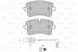 Bremseklosser sett, Bakaksel, AUDI A4 Allroad B8, A4 Allroad B9, A4 B8, A4 B8 Avant, A5, A5 Cabriolet, A5 Sportback, Q5, 8K0698451, 8K06